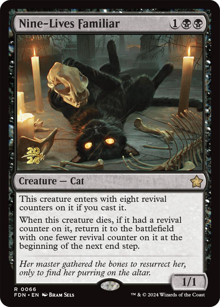 Nine-Lives Familiar [Foundations Prerelease Promos] | Silver Goblin