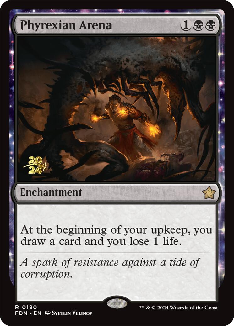 Phyrexian Arena [Foundations Prerelease Promos] | Silver Goblin