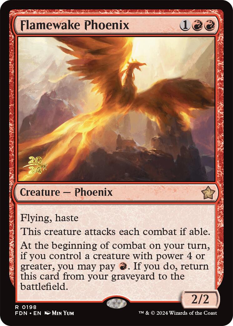 Flamewake Phoenix [Foundations Prerelease Promos] | Silver Goblin