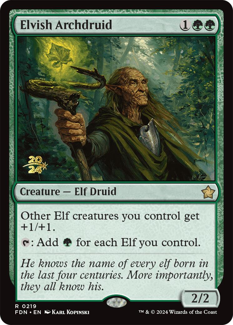 Elvish Archdruid [Foundations Prerelease Promos] | Silver Goblin