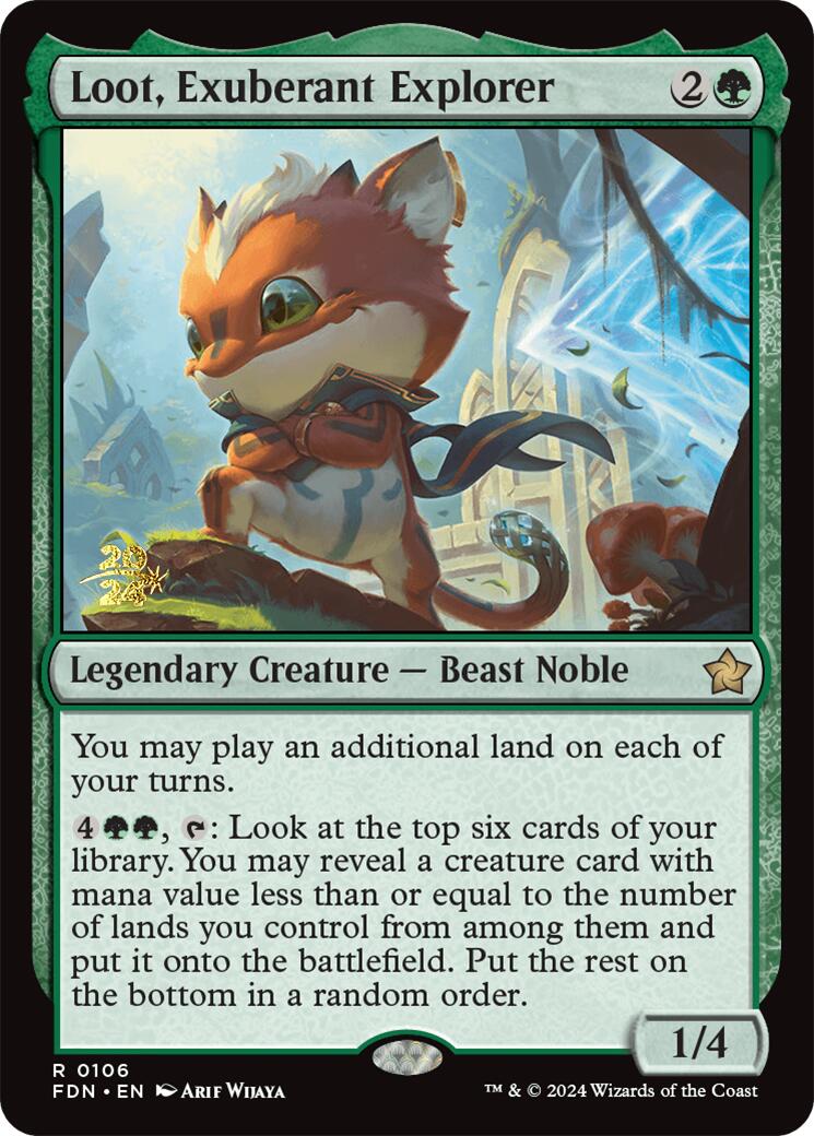 Loot, Exuberant Explorer [Foundations Prerelease Promos] | Silver Goblin