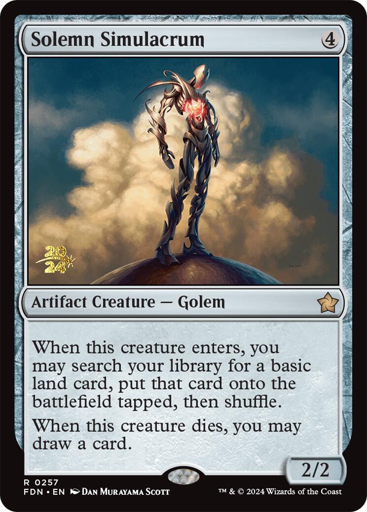 Solemn Simulacrum [Foundations Prerelease Promos] | Silver Goblin