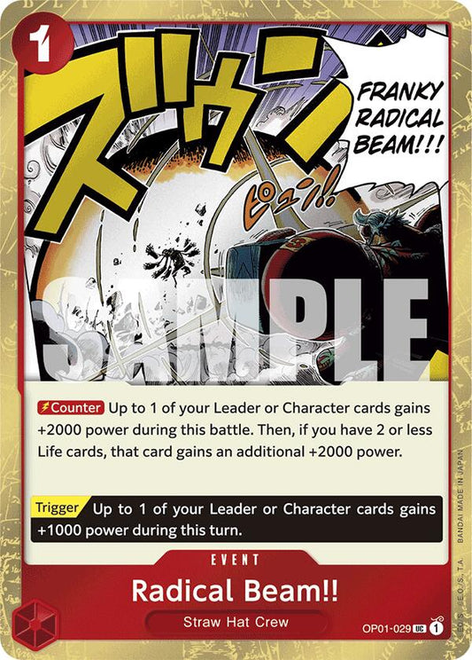 Radical Beam!! (Jolly Roger Foil) Foil (OP01-029) - Premium Booster -The Best-