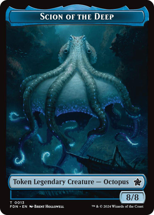Scion of the Deep // Koma's Coil Doubled-Sided Token [Foundations Tokens] Foil