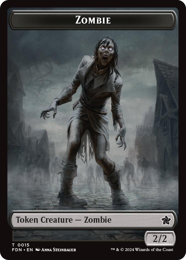 Zombie // Insect Doubled-Sided Token [Foundations Tokens] | Silver Goblin