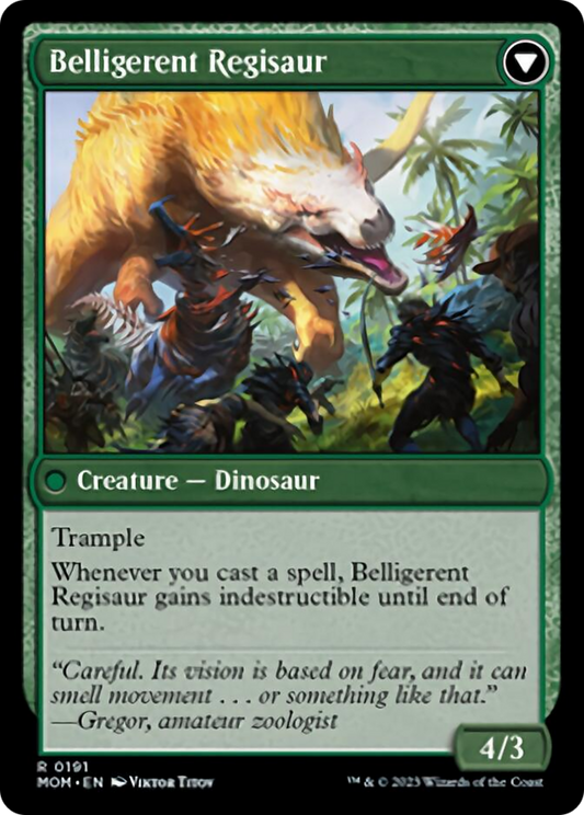 Invasion of Ixalan // Belligerent Regisaur [March of the Machine] Foil