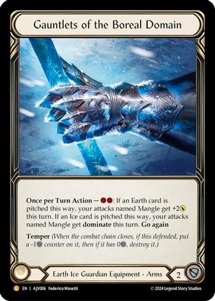 Gauntlets of the Boreal Domain Rainbow Foil (AJV006) - Armory Deck: Jarl Vetreidi | Silver Goblin