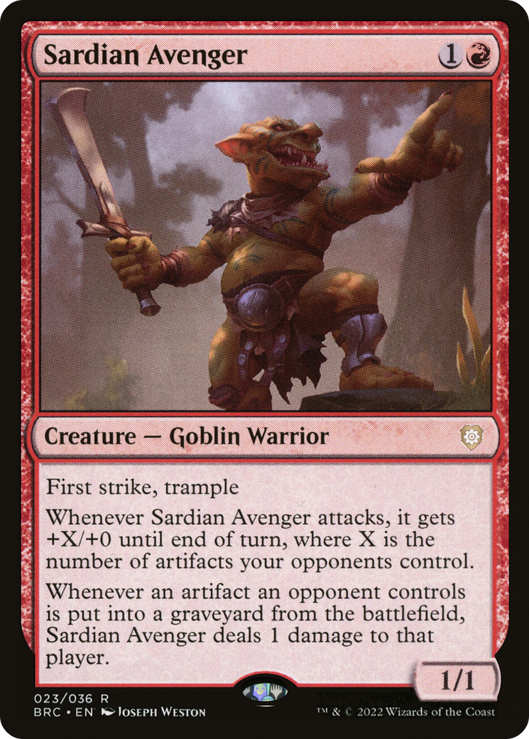 Sardian Avenger (023) Foil - The Brothers' War Commander