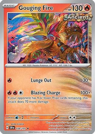 Gouging Fire (038/191) (Deck Exclusives) [Scarlet & Violet: Surging Sparks]