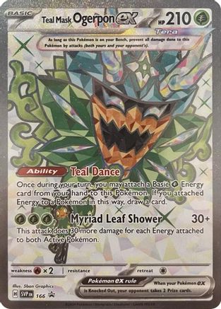 Teal Mask Ogerpon ex - 166 (166) Holofoil - SV Scarlet & Violet Promo Cards