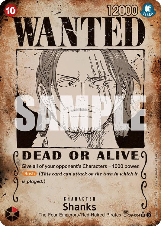 Shanks (004) (Wanted Poster) Foil (OP09-004) - Emperors in the New World