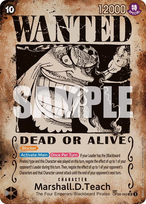 Marshall.D.Teach (Wanted Poster) [Emperors in the New World] | Silver Goblin