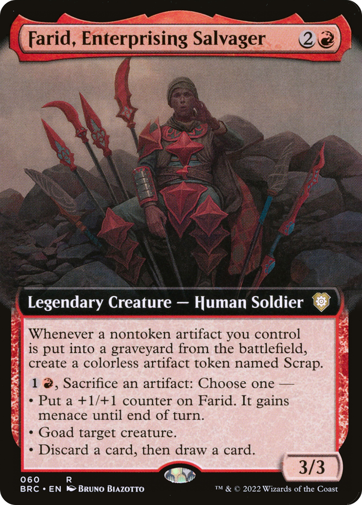 Farid, Enterprising Salvager (Extended Art) [The Brothers' War Commander] | Silver Goblin