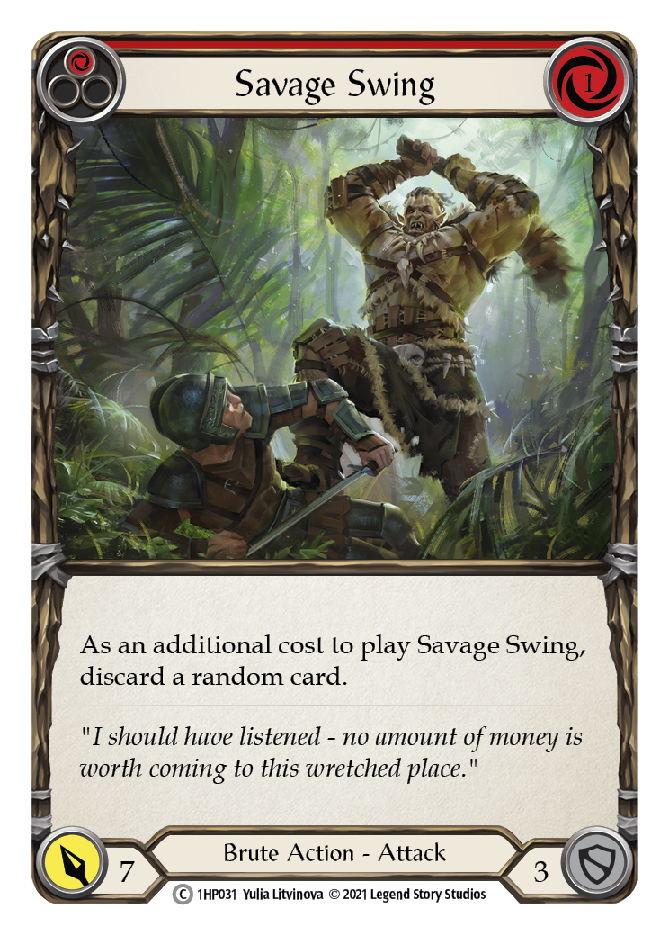 Savage Swing (Red) [1HP031] (History Pack 1) | Silver Goblin