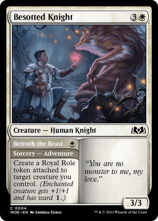 Besotted Knight // Betroth the Beast [Wilds of Eldraine] Foil