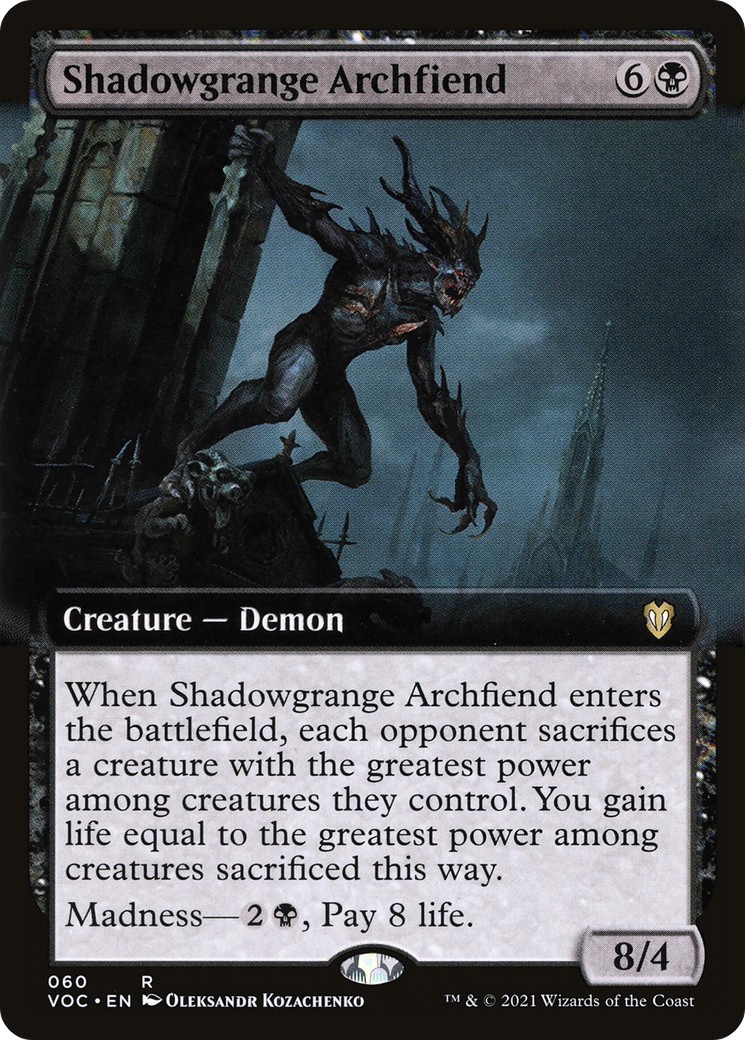 Shadowgrange Archfiend (Extended Art) [Innistrad: Crimson Vow Commander]