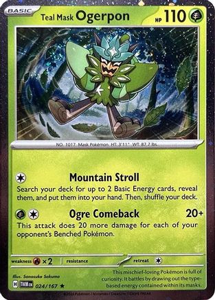 Teal Mask Ogerpon (Cosmos Holo) (24) Holofoil - Miscellaneous Cards & Products