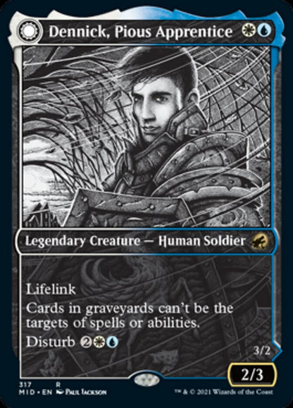 Dennick, Pious Apprentice // Dennick, Pious Apparition (Showcase Eternal Night) [Innistrad: Midnight Hunt] Foil