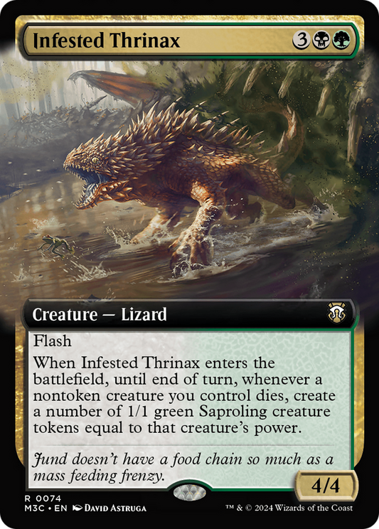 Infested Thrinax (Extended Art) [Modern Horizons 3 Commander] Foil