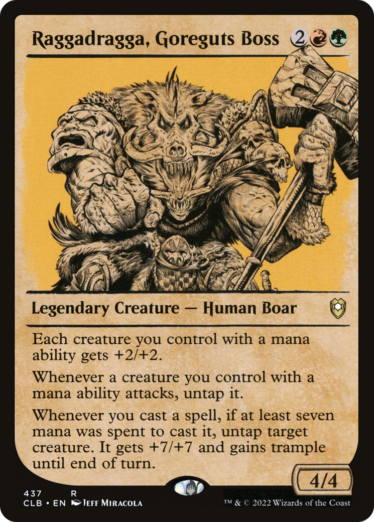 Raggadragga, Goreguts Boss (Showcase) [Commander Legends: Battle for Baldur's Gate]