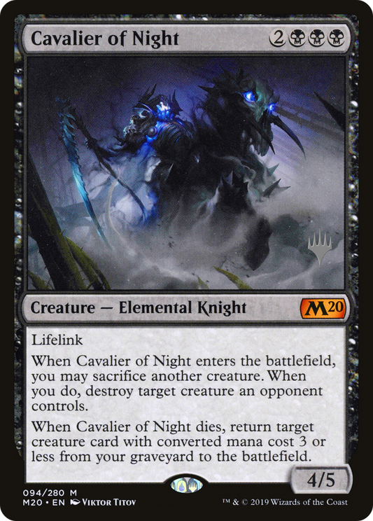 Cavalier of Night (Promo Pack) [Core Set 2020 Promos] Foil