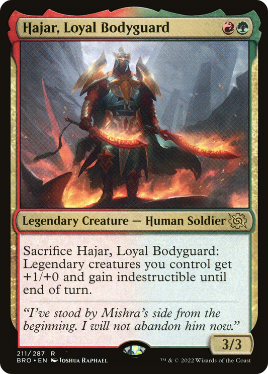 Hajar, Loyal Bodyguard [The Brothers' War] Foil