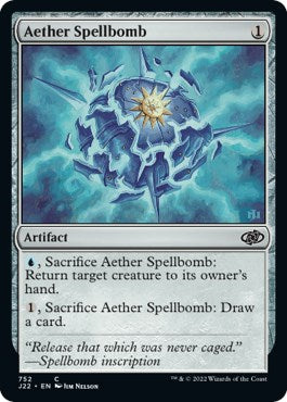 Aether Spellbomb [Jumpstart 2022] | Silver Goblin