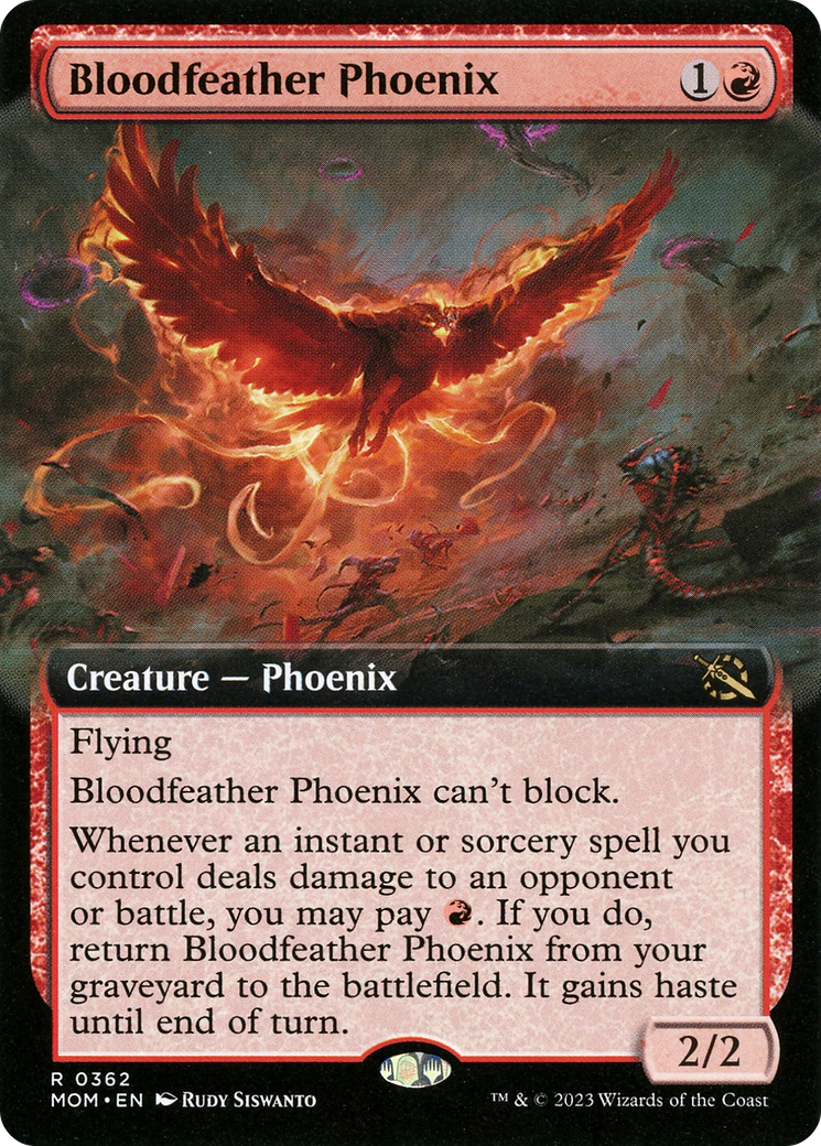 Bloodfeather Phoenix (Extended Art) [March of the Machine] Foil
