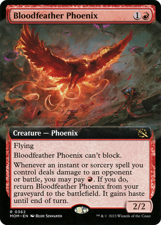 Bloodfeather Phoenix (Extended Art) [March of the Machine] Foil