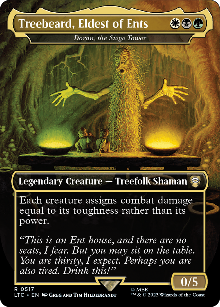 Treebeard, Eldest of Ents - Doran, the Siege Tower (Borderless) [The Lord of the Rings: Tales of Middle-Earth Commander] Foil