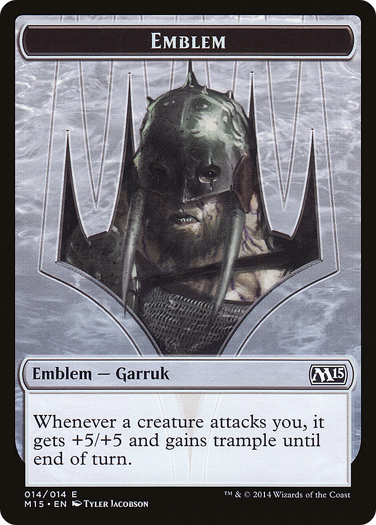 Garruk, Apex Predator Emblem [Magic 2015 Tokens] | Silver Goblin