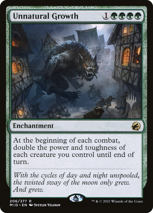 Unnatural Growth (Promo Pack) [Innistrad: Midnight Hunt Promos] Foil