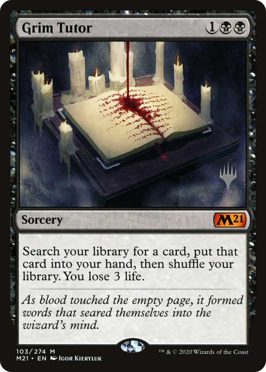 Grim Tutor (Promo Pack) [Core Set 2021 Promos] Foil