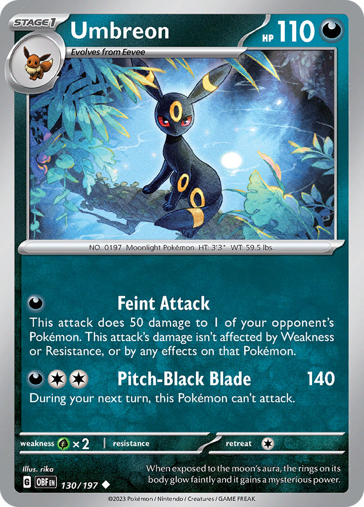 Umbreon (130/197) [Scarlet & Violet: Obsidian Flames] | Silver Goblin