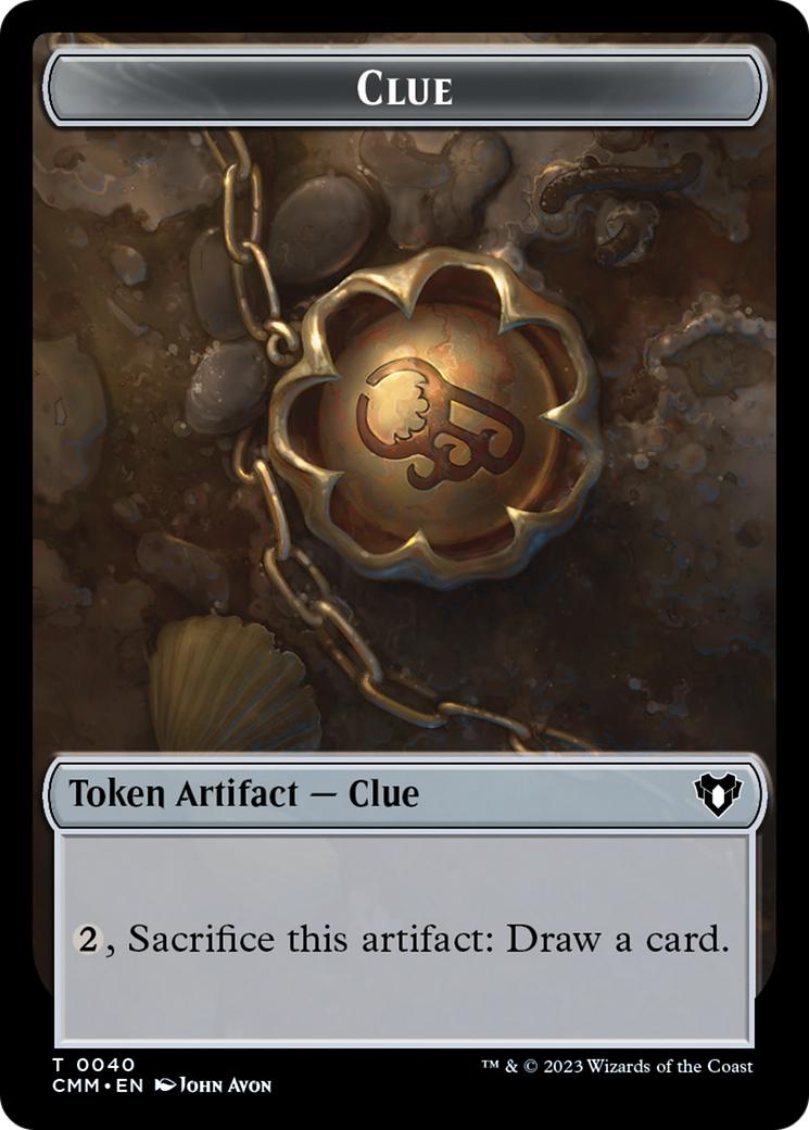 Clue // Construct (0041) Double-Sided Token [Commander Masters Tokens] | Silver Goblin