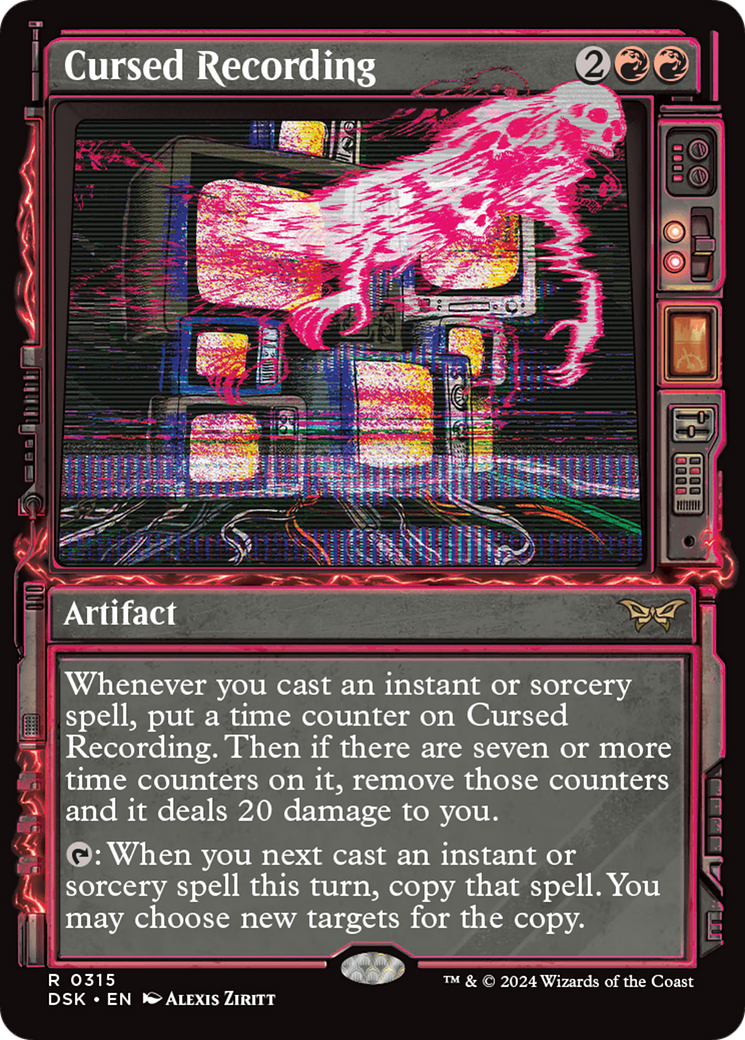 Cursed Recording (Showcase) [Duskmourn: House of Horror] Foil