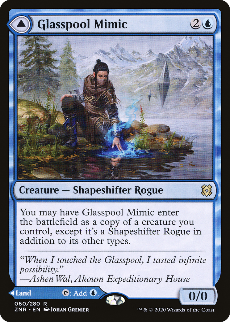 Glasspool Mimic // Glasspool Shore [Zendikar Rising] Foil