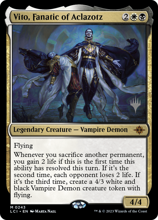 Vito, Fanatic of Aclazotz (Promo Pack) [The Lost Caverns of Ixalan Promos] Foil