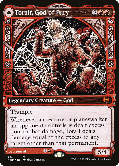 Toralf, God of Fury // Toralf's Hammer (Showcase) [Kaldheim] Foil