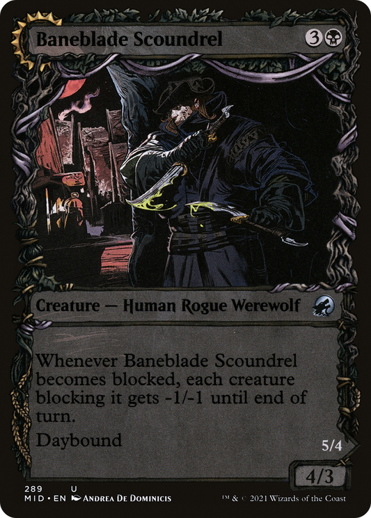 Baneblade Scoundrel // Baneclaw Marauder (Showcase Equinox) [Innistrad: Midnight Hunt] Foil