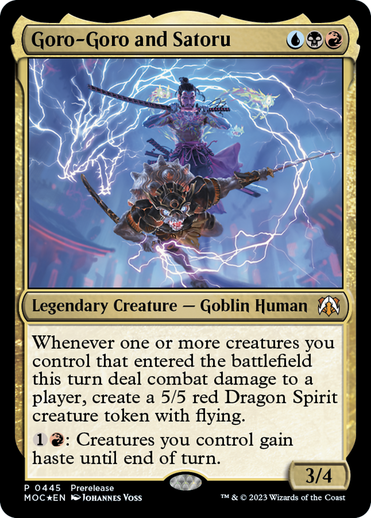 Goro-Goro and Satoru [March of the Machine Commander Prerelease Promos] Foil