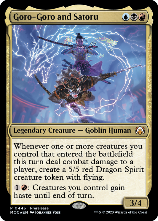 Goro-Goro and Satoru [March of the Machine Commander Prerelease Promos] Foil