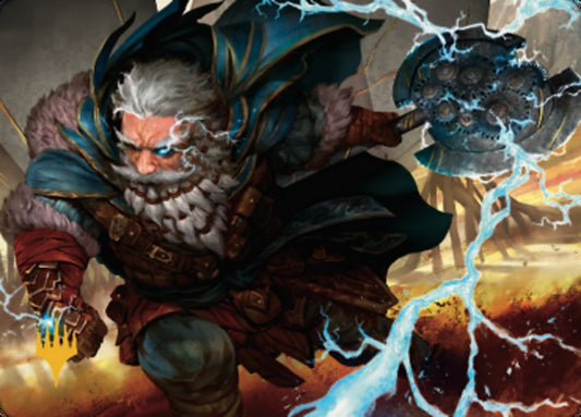 Electrostatic Infantry Art Card (Gold-Stamped Signature) [Dominaria United Art Series]