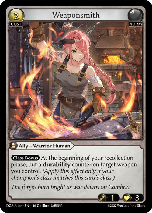 Weaponsmith (116) [Dawn of Ashes: Alter Edition] Foil