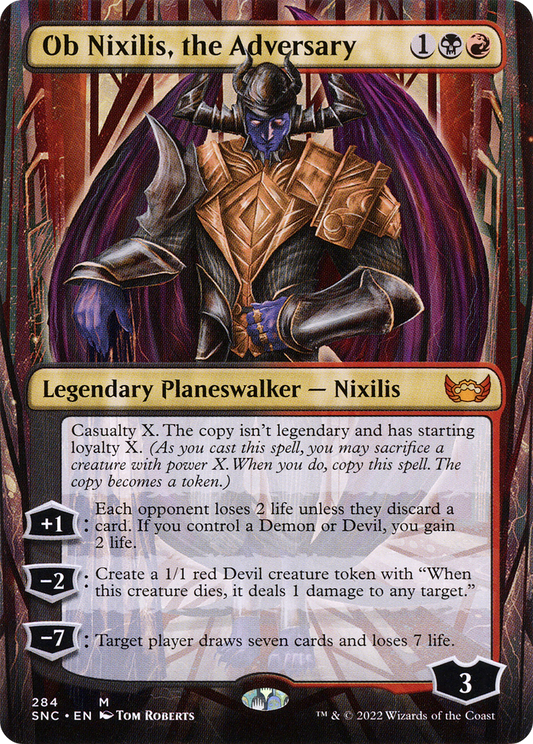 Ob Nixilis, the Adversary (Borderless) [Streets of New Capenna] Foil