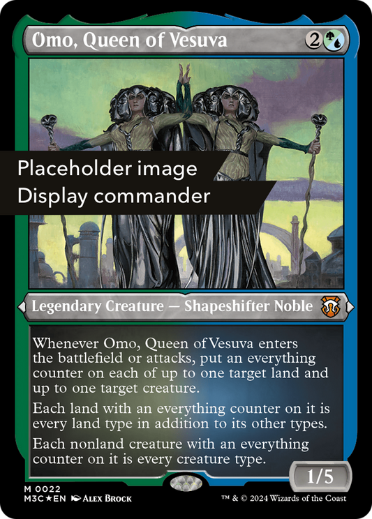 Omo, Queen of Vesuva (Display Commander) (Ripple Foil) [Modern Horizons 3 Commander]