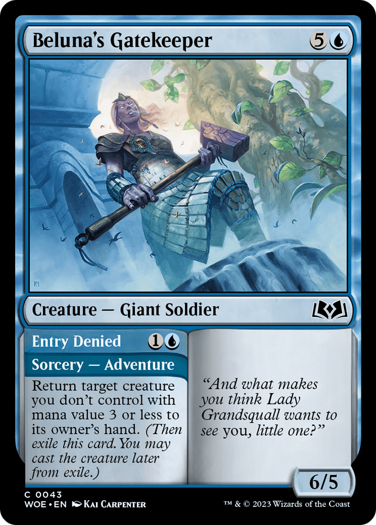 Beluna's Gatekeeper // Entry Denied [Wilds of Eldraine] Foil