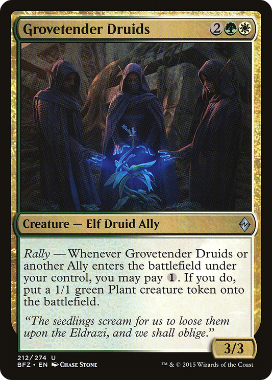 Grovetender Druids [Battle for Zendikar] Foil