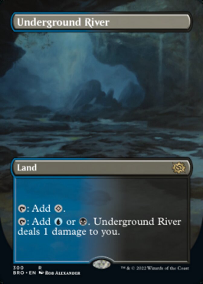 Underground River (Borderless Alternate Art) [The Brothers' War] | Silver Goblin