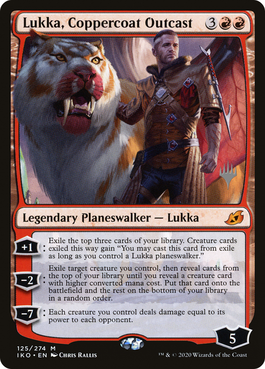 Lukka, Coppercoat Outcast (Promo Pack) [Ikoria: Lair of Behemoths Promos] Foil